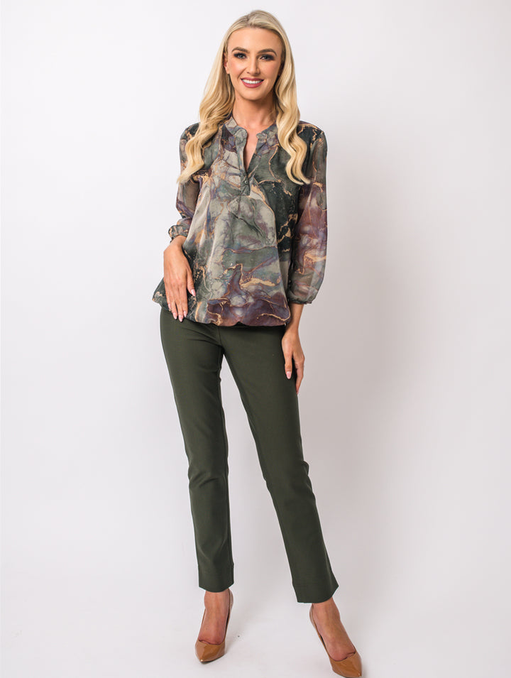 Lined Blouse - Khaki