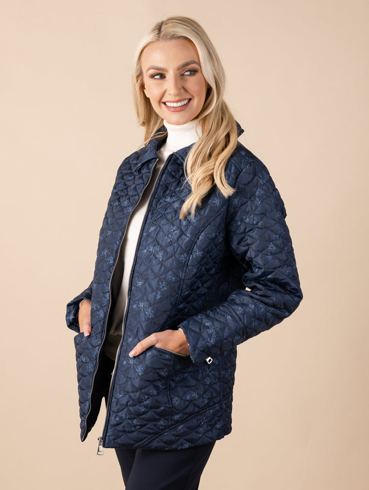 Printed Jacket - Navy