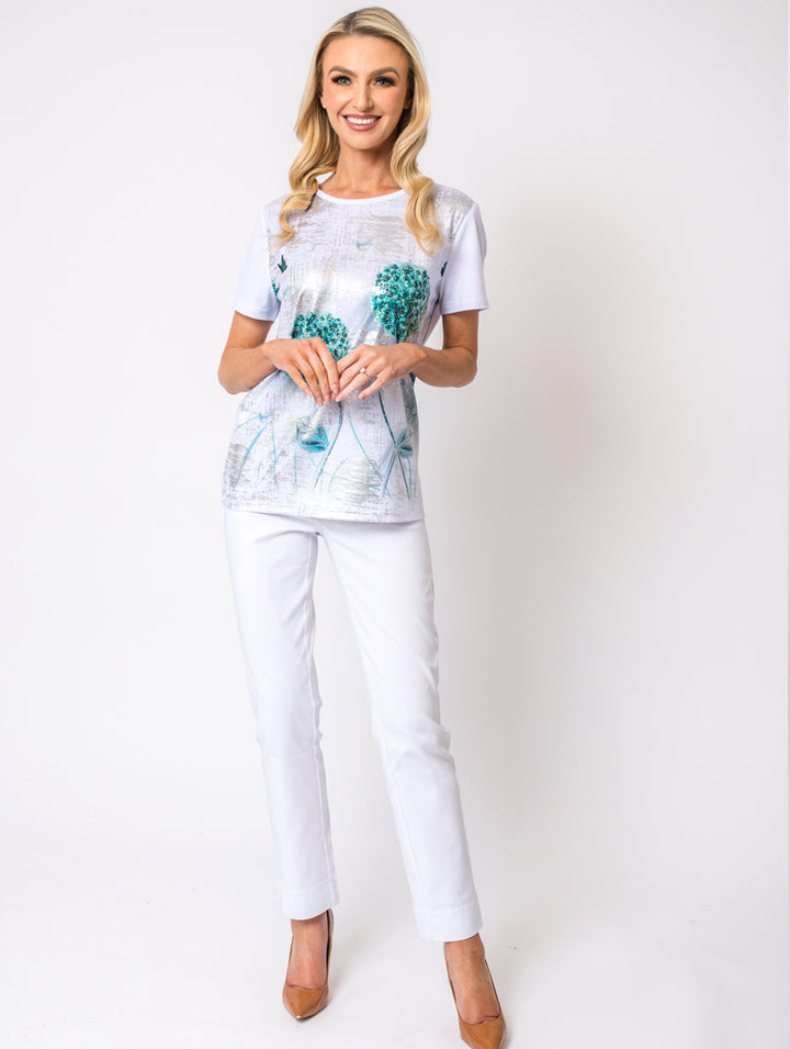 Diamonte Top - Turquoise