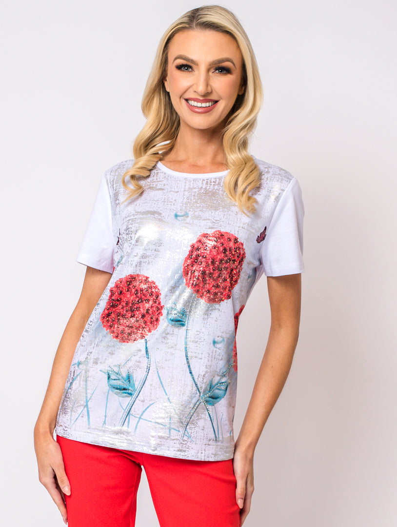 Diamonte Top - Red
