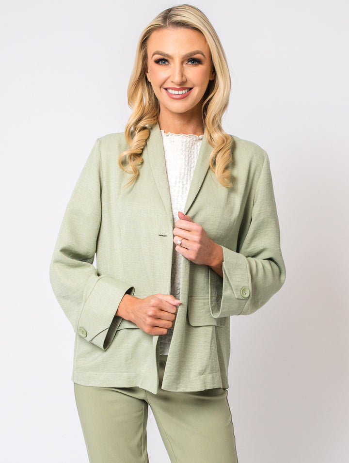 1 Button Jacket - Khaki