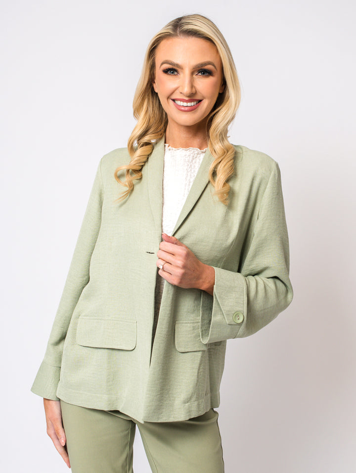 1 Button Jacket - Khaki