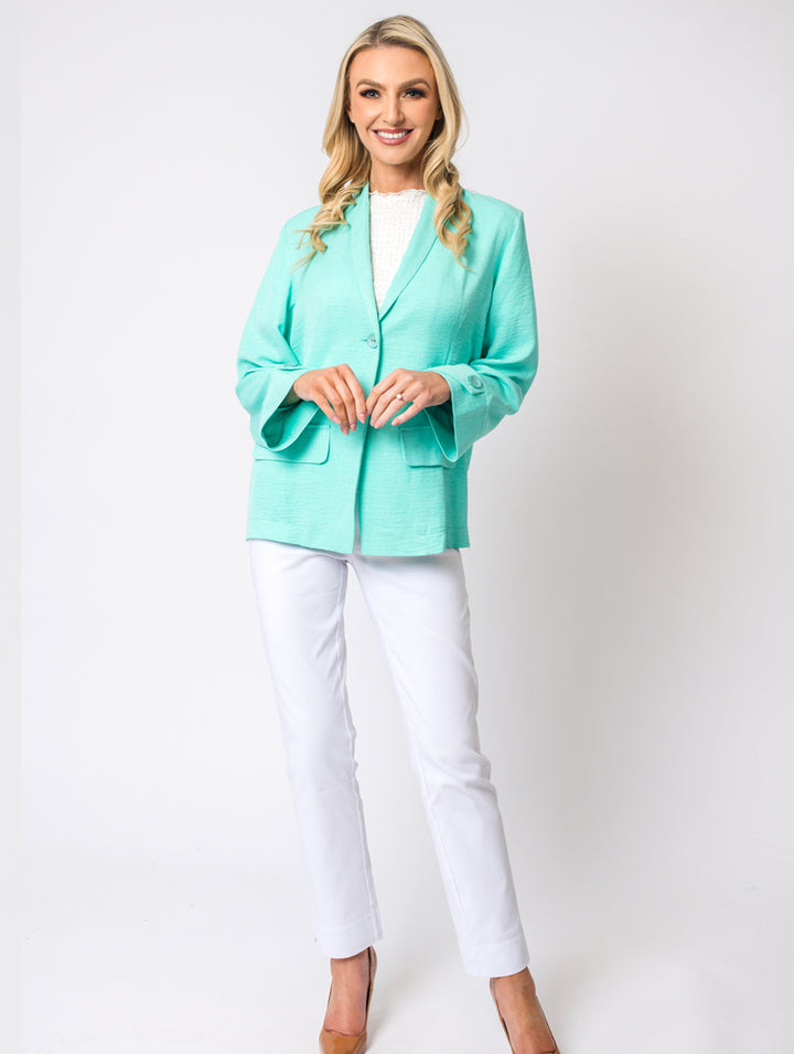 1 Button Jacket - Teal