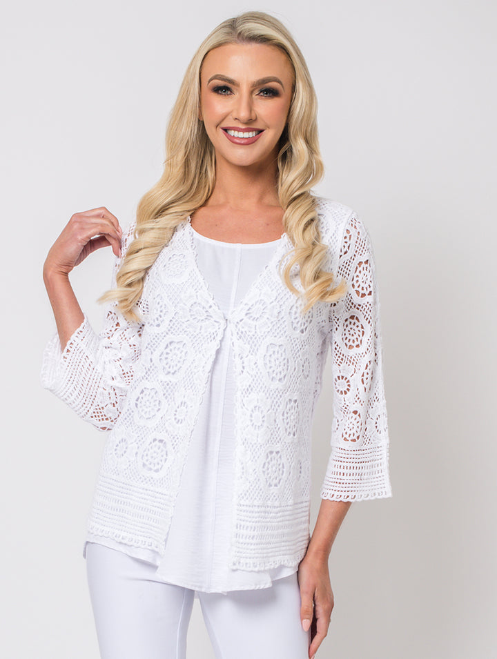 Crochet Cardigan - White