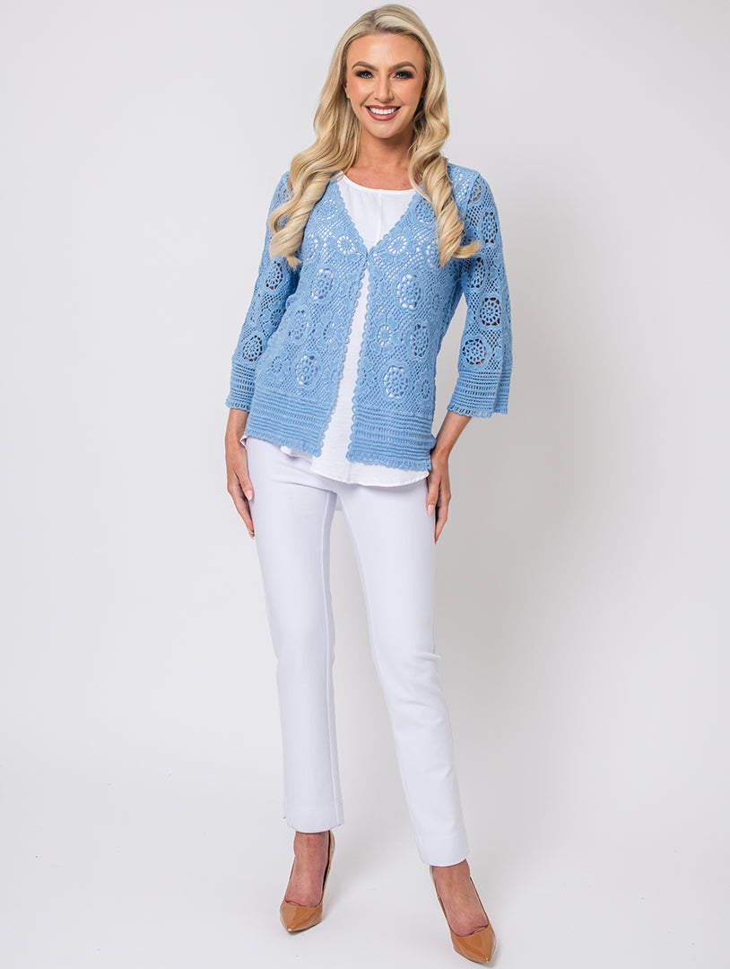 Crochet Cardigan - Baby Blue