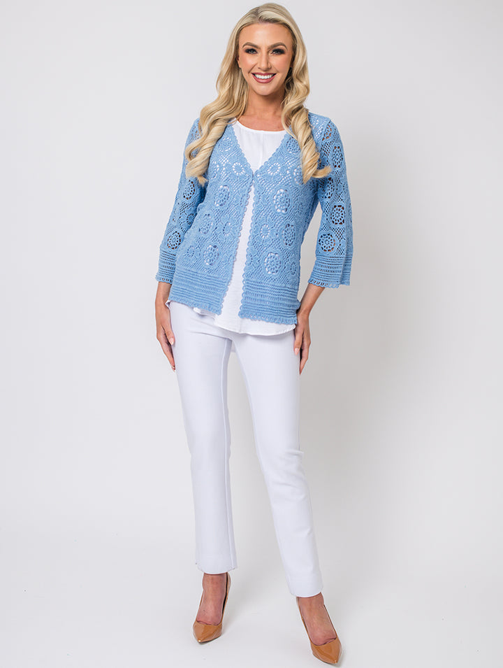 Crochet Cardigan - Baby Blue