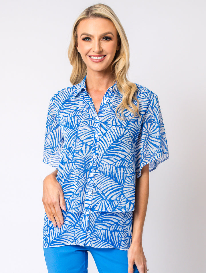 Layered Blouse - Cornflower