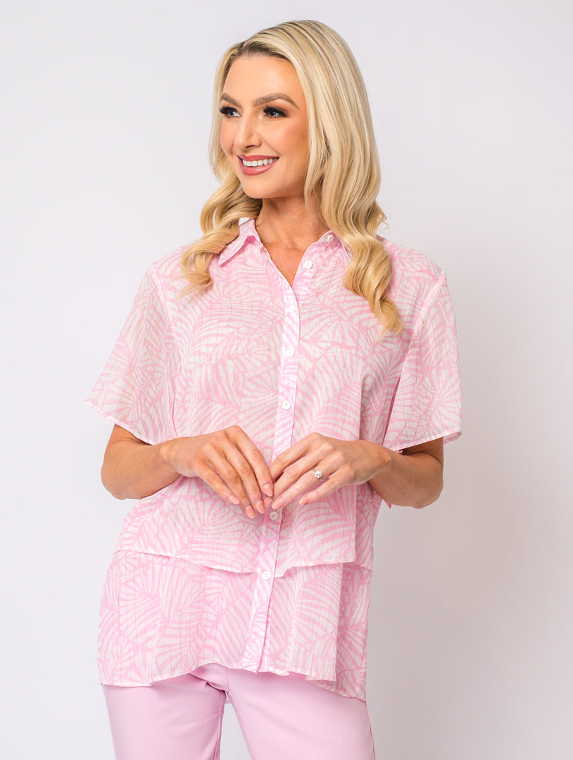 Layered Blouse - Baby Pink