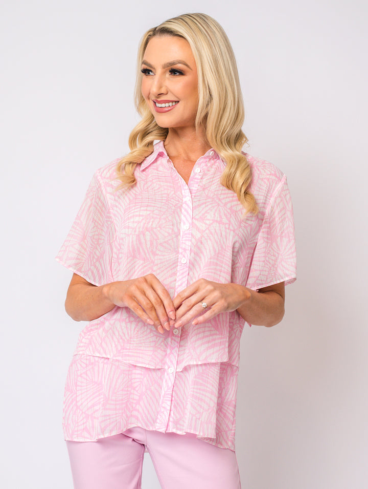 Layered Blouse - Baby Pink