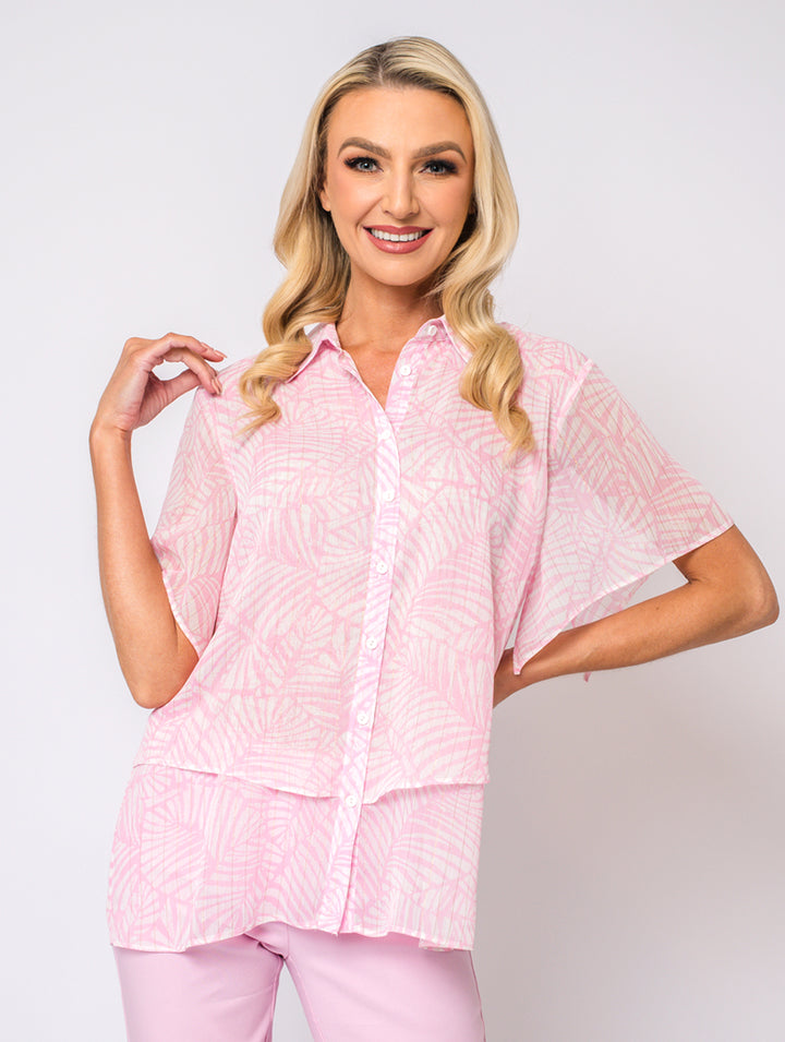 Layered Blouse - Baby Pink