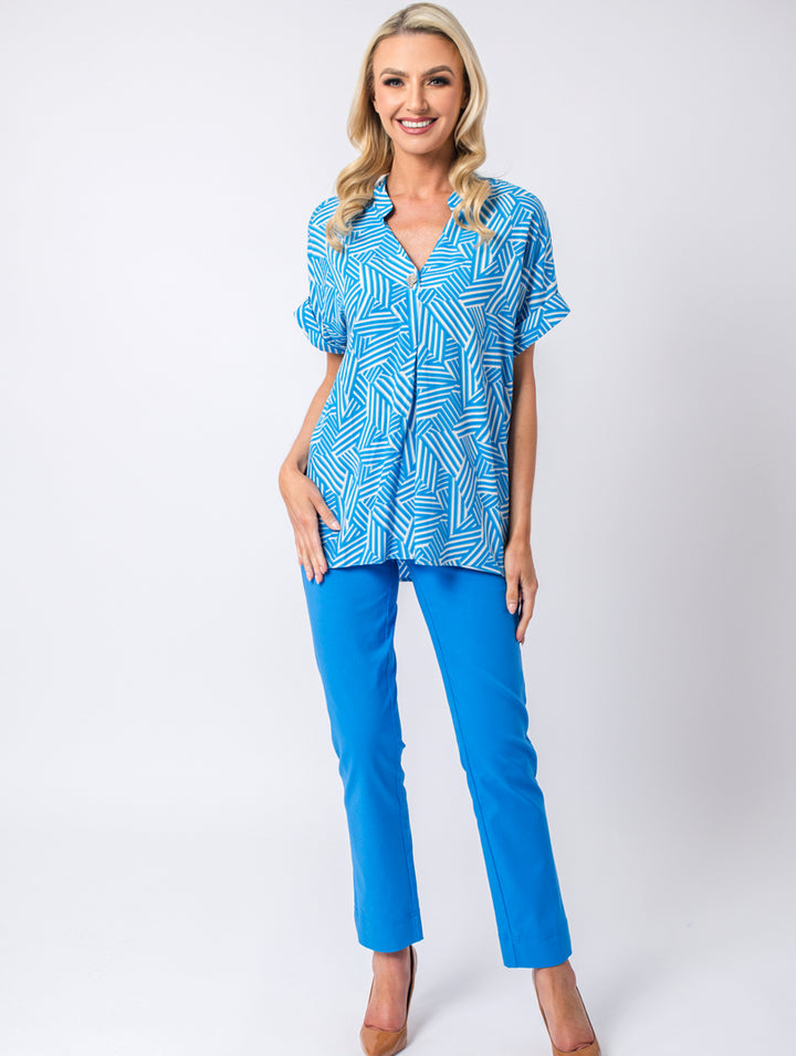 1 Button Top - Cornflower