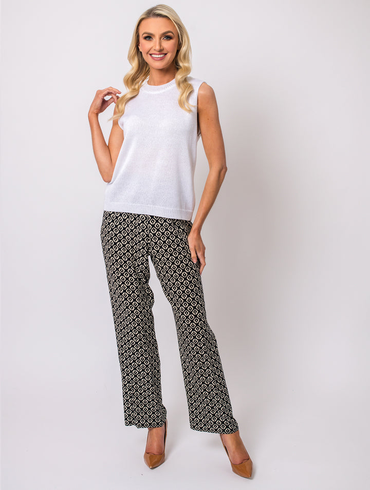 27" Pocket Trousers - Black/Beige