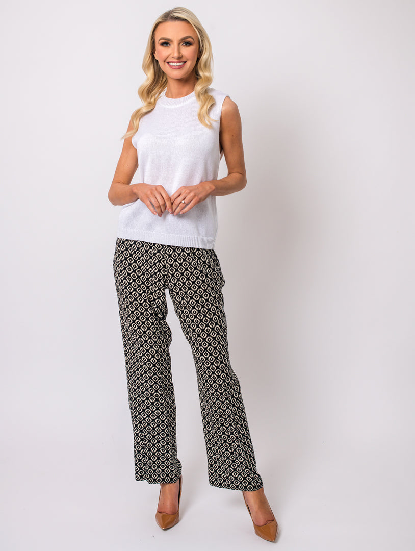 27" Pocket Trousers - Black/Beige