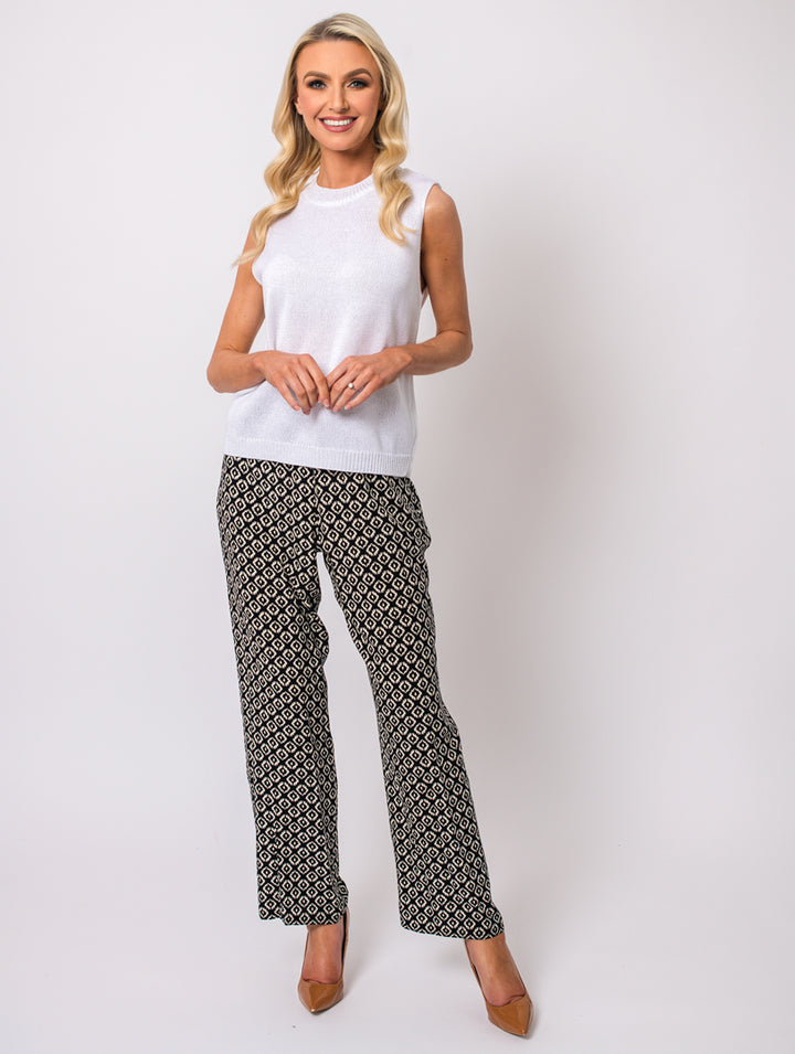 27" Pocket Trousers - Black/Beige
