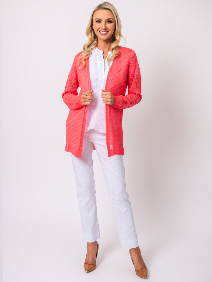 Long Sleeve Cardigan - Tangerine