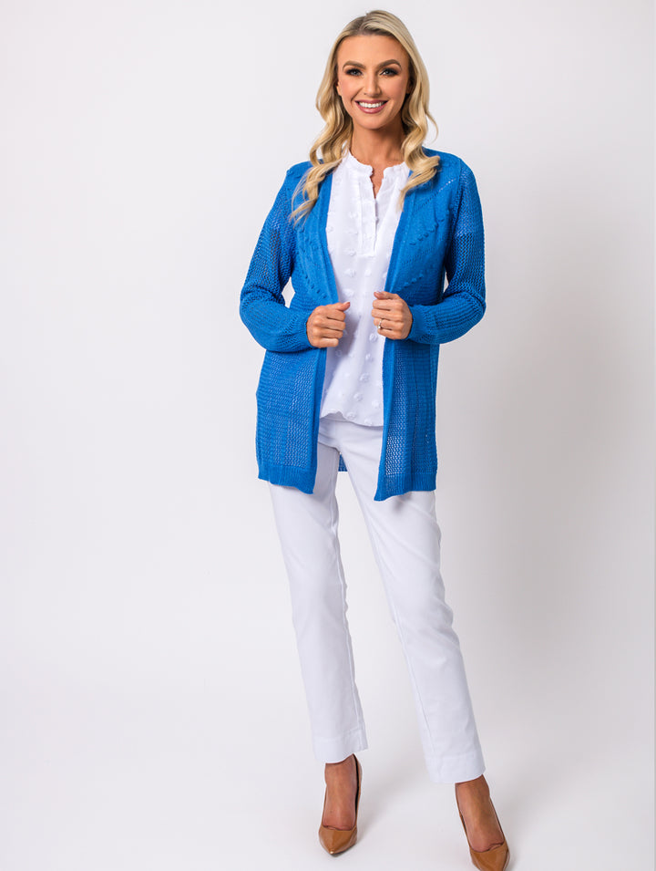 Long Sleeve Cardigan - Cornflower