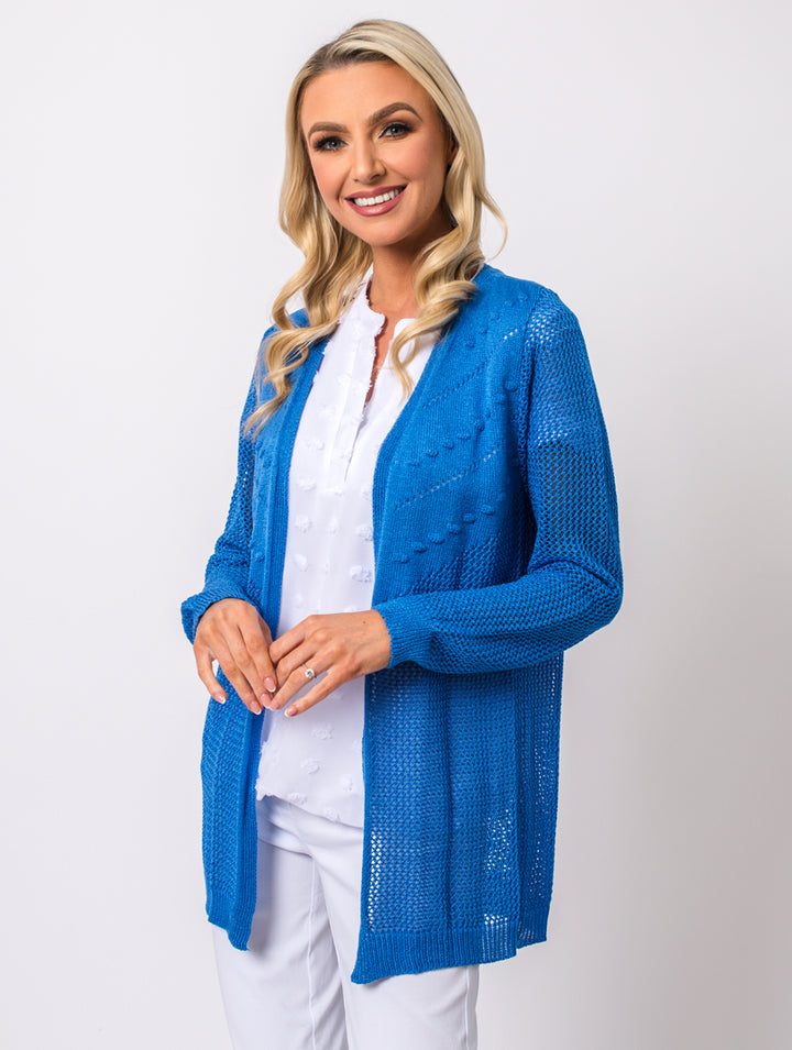 Long Sleeve Cardigan - Cornflower