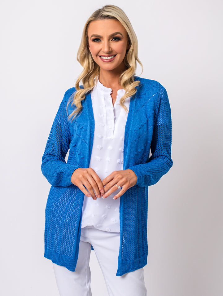 Long Sleeve Cardigan - Cornflower