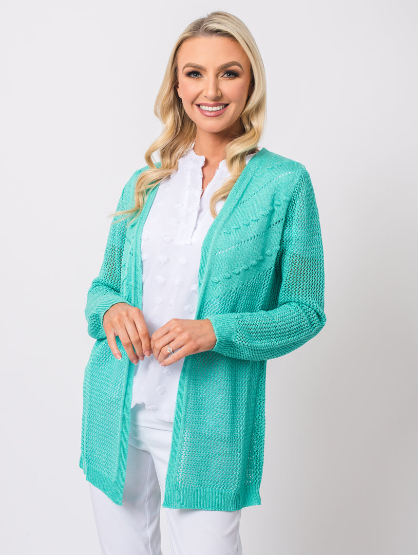 Long Sleeve Cardigan - Mint