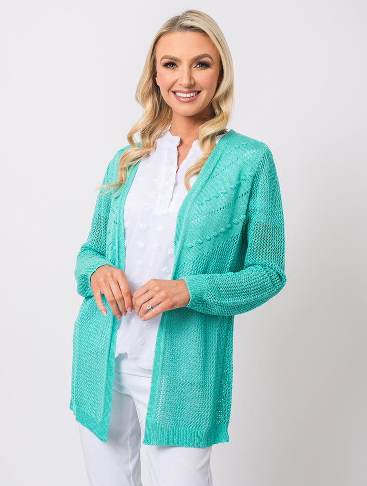 Long Sleeve Cardigan - Mint