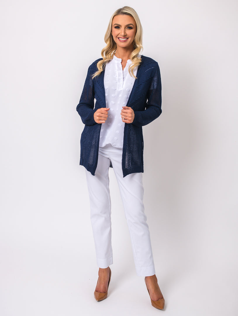 Long Sleeve Cardigan - Atlantic Navy