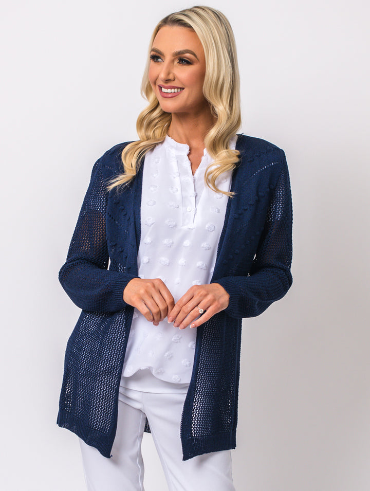 Long Sleeve Cardigan - Atlantic Navy
