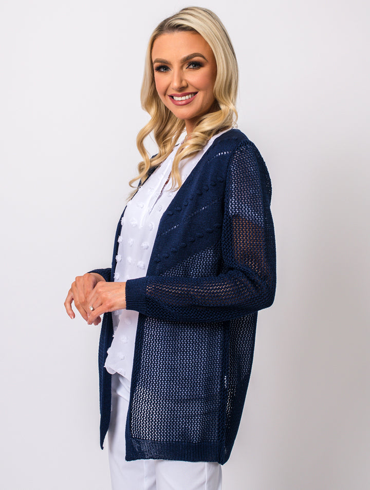 Long Sleeve Cardigan - Atlantic Navy