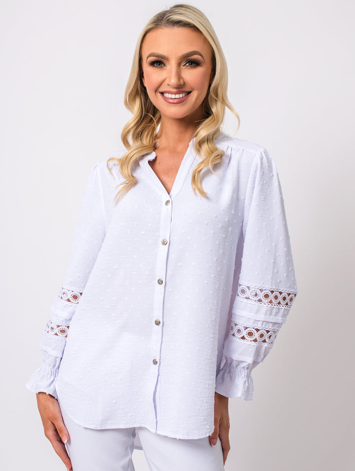 Embroidery Top - White