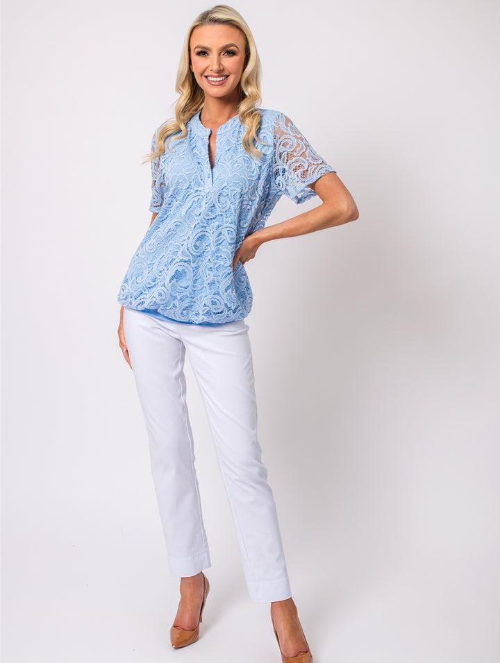 Half Sleeve Blouse - Baby Blue