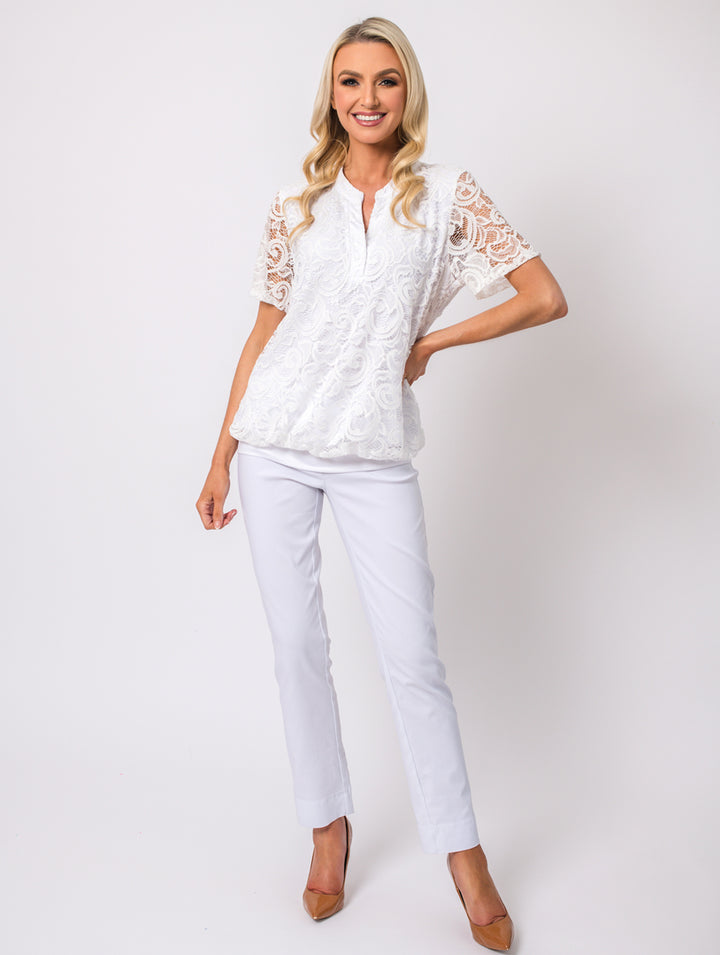 Half Sleeve Blouse - Optic White