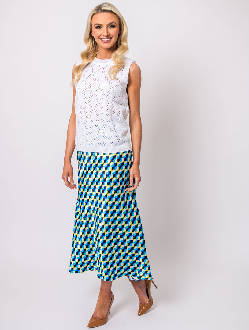 Midi Skirt -Blue