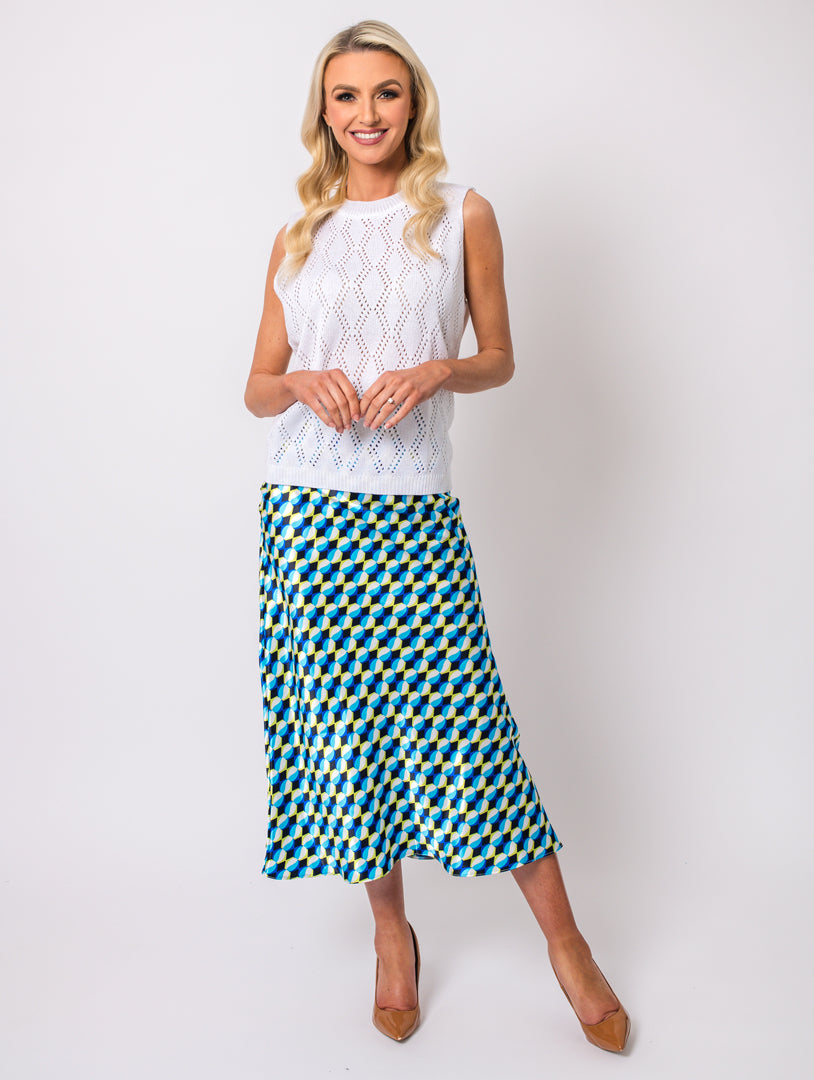 Midi Skirt -Blue