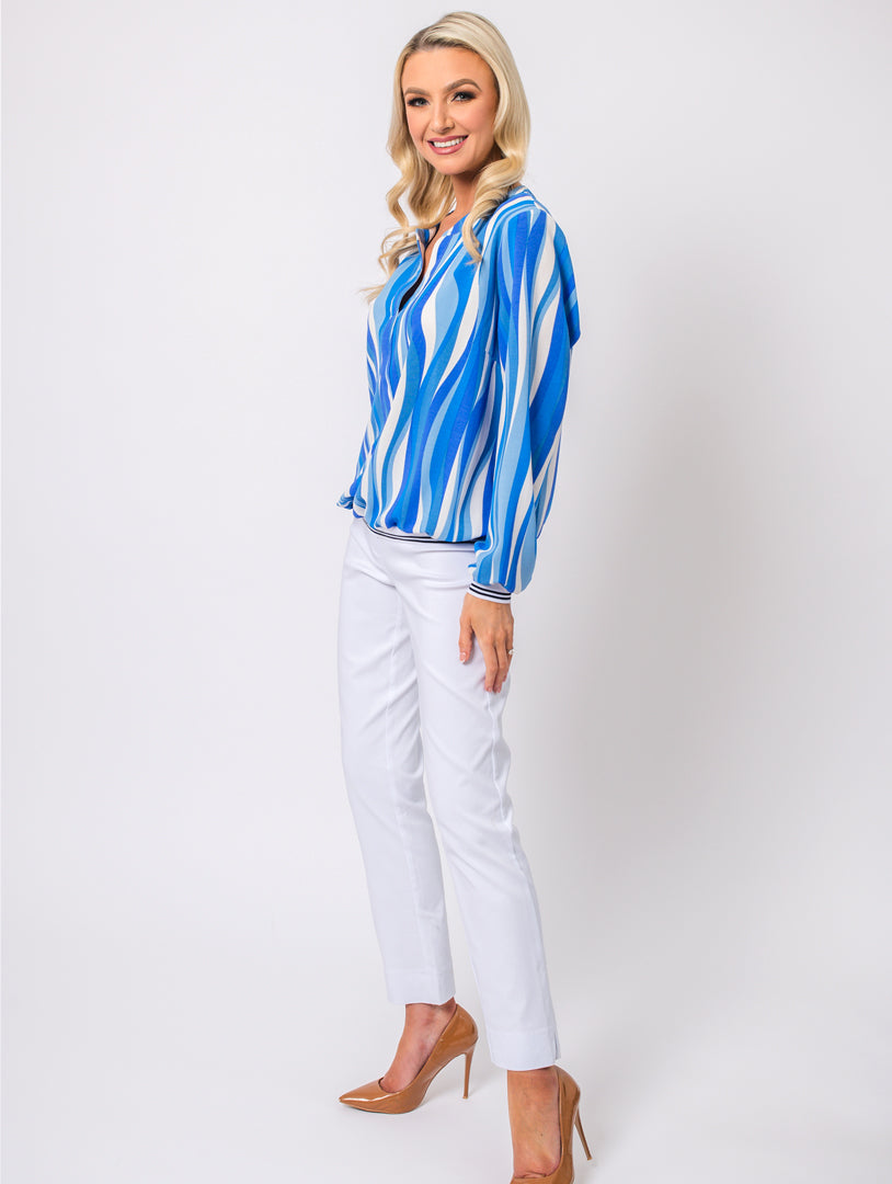 Elastic Hem Top - Blue