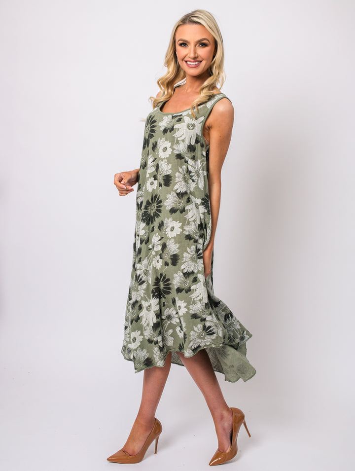 Sleeveless Dress - Khaki