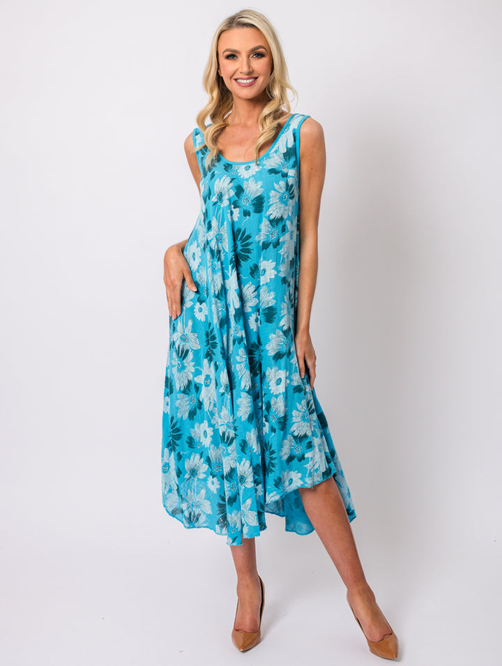 Sleeveless Dress - Turq