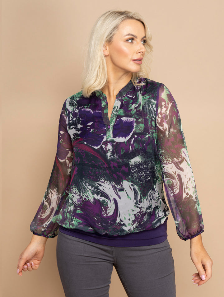 2 Pc Top - Purple/Black