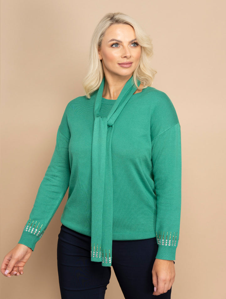 Scarf Jumper - Jade