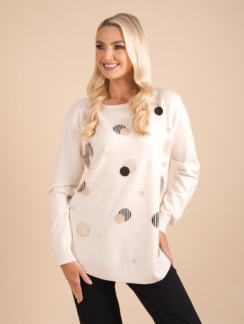 Diamonte Top - Ivory