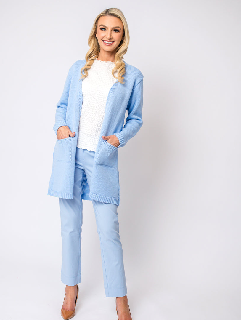 2 Pocket Cardi - Blue