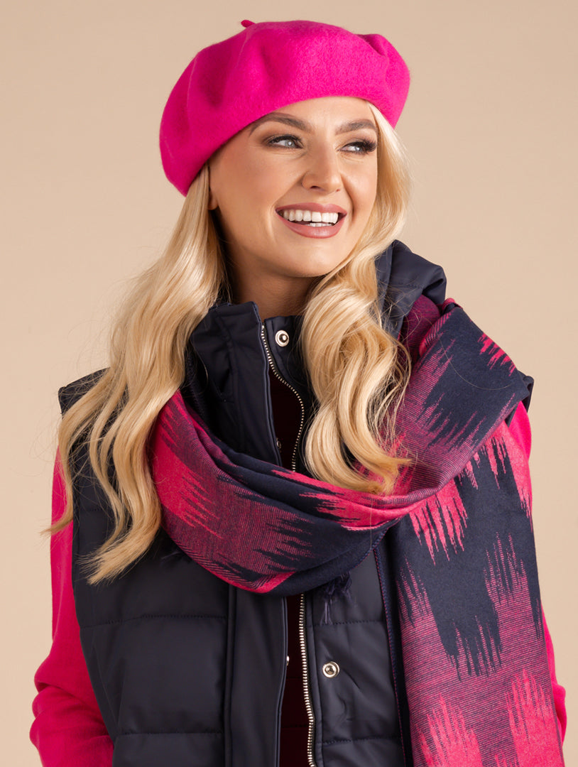 Beret Hat - Hot Pink