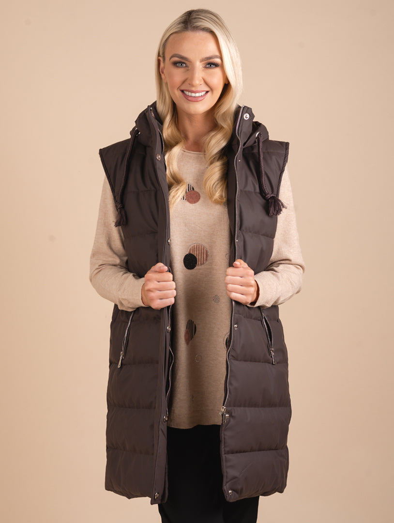 Pu Gilet - Chocolate