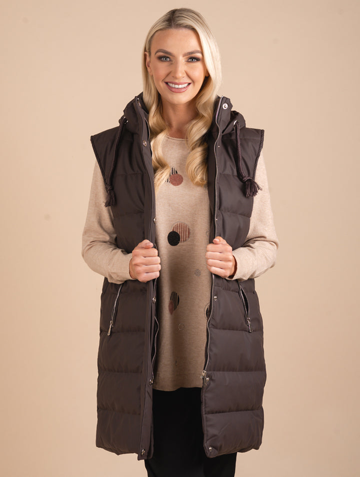 Pu Gilet - Chocolate