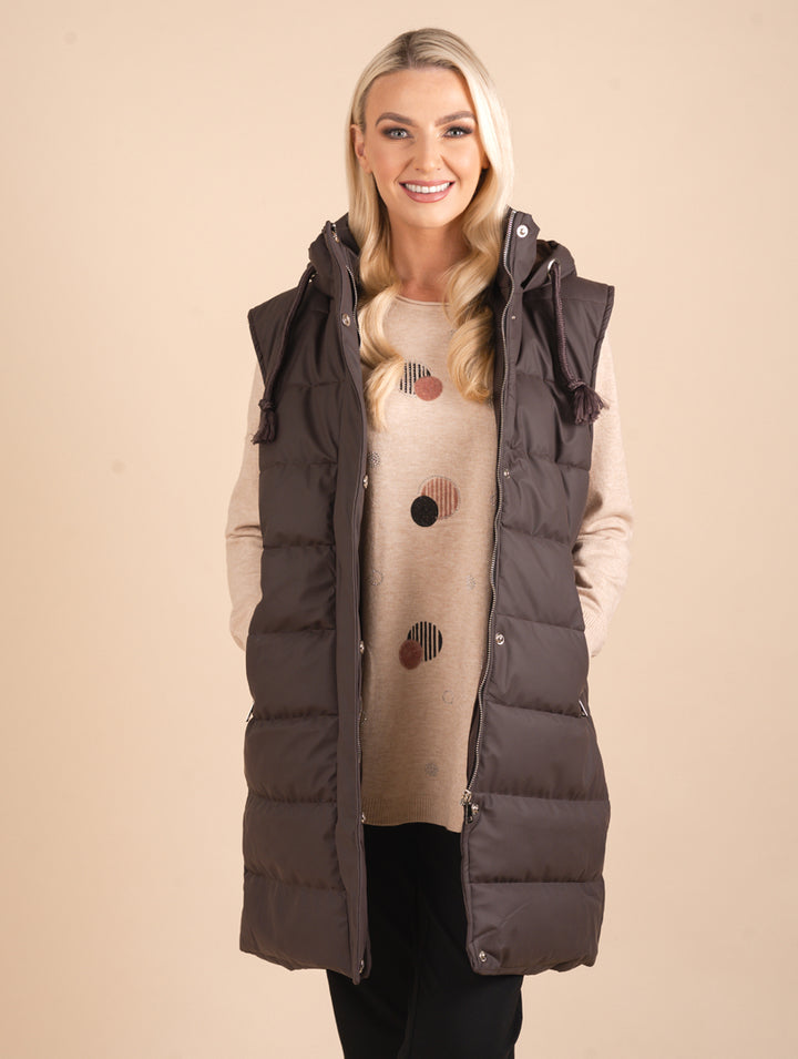 Pu Gilet - Chocolate