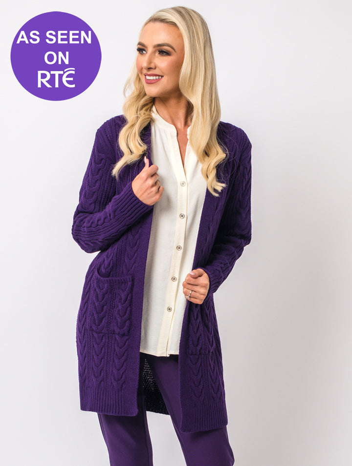Pocket Cardi - Damson