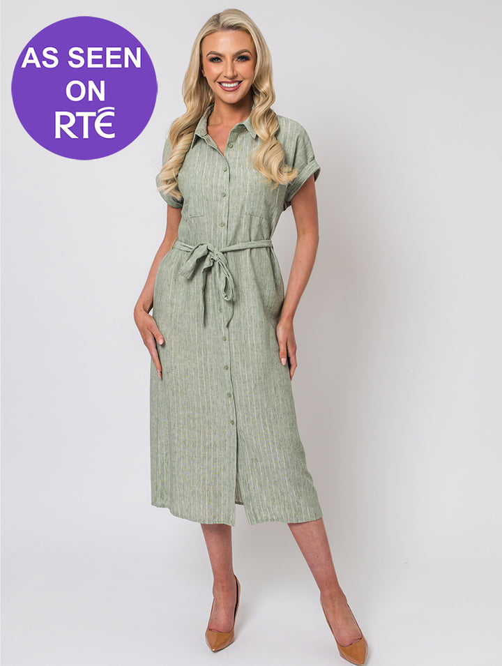 Short Sleeve Dress - Khaki
