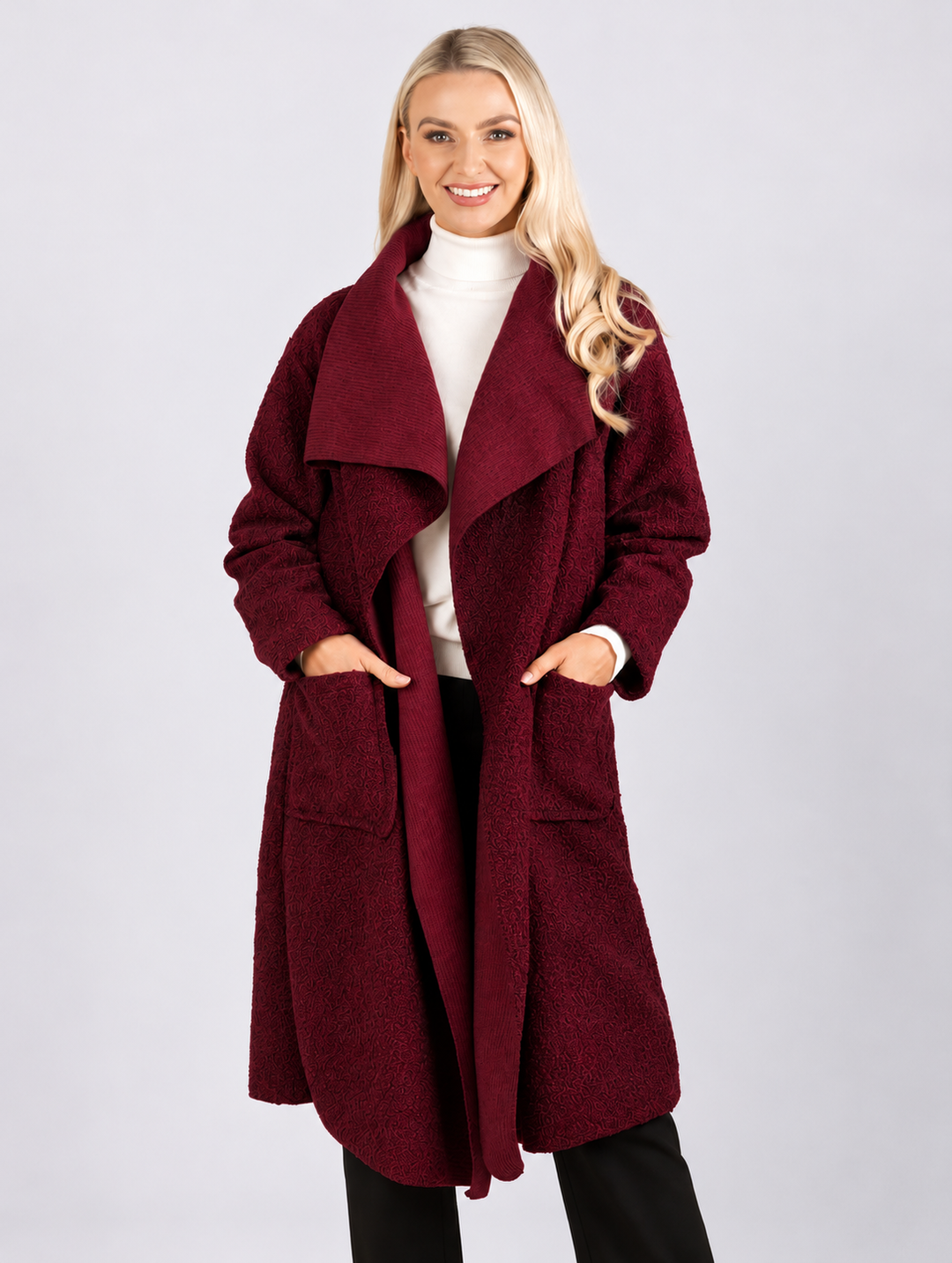 Boucle Coat - Wine
