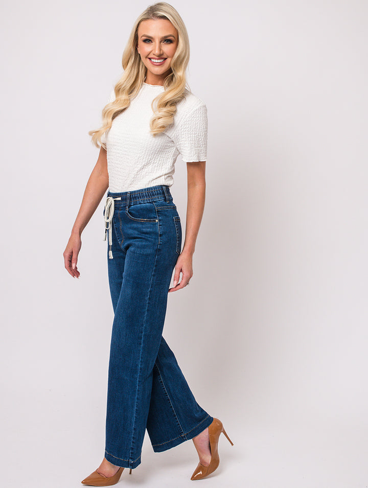 Draw String Jeans - Denim