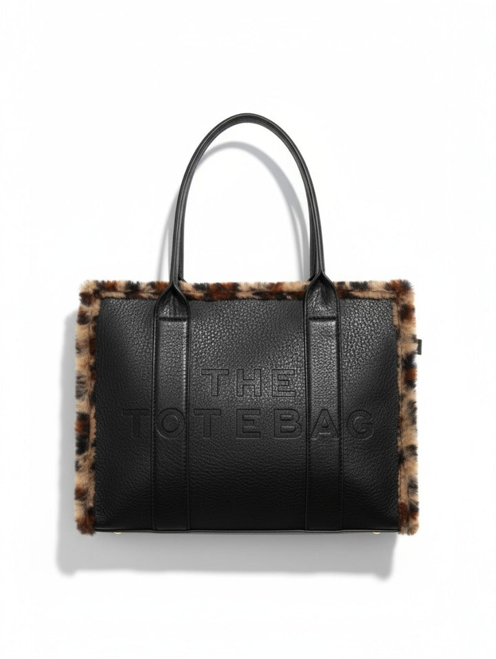 Large Tote Bag - Black/Brown