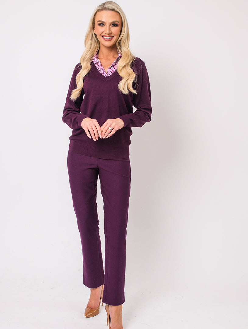 Shirt Jumper - Mulberry