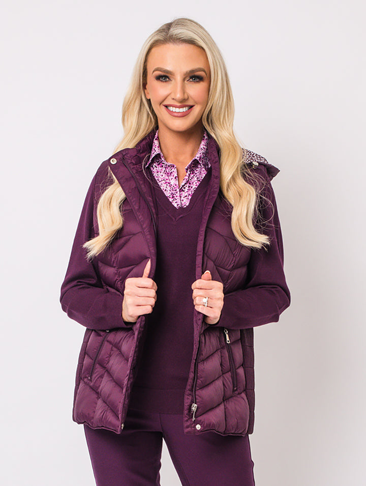 Luxury Gilet - Mulberry